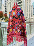 Hand-Embroidered “Ave” Rebozo— Hueyapan, Puebla