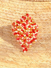 Load image into Gallery viewer, Colorful Beaded Flower Rings -- Guerrero, Mexico
