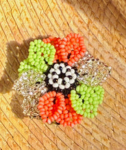Load image into Gallery viewer, Colorful Beaded Flower Rings -- Guerrero, Mexico
