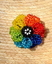 Load image into Gallery viewer, Colorful Beaded Flower Rings -- Guerrero, Mexico
