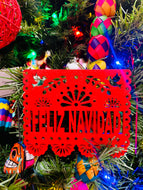 “Feliz Navidad”  Papel Picado ornament