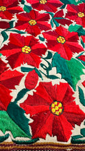 Load image into Gallery viewer, Christmas  Poinsettias  Guatemalan Table Runner
