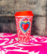 Load image into Gallery viewer, Heart Talavera Thermos Mug

