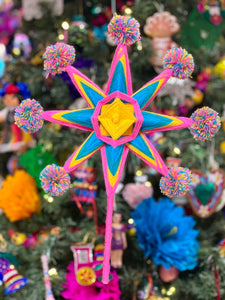 Handwoven Mexican Christmas Star Ornament