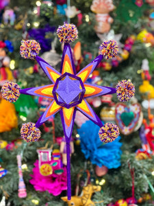 Handwoven Mexican Christmas Star Ornament