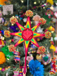 Handwoven Mexican Christmas Star Ornament