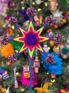 Handwoven Mexican Christmas Star Ornament