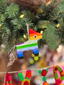 “El Burrito” Paper Maché piñata/ornament