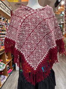 Hueyapan Hand-Embroidered Poncho-- Puebla, Mexico