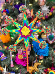 Handwoven Mexican Christmas Star Ornament