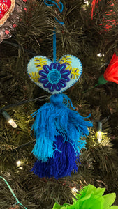 Handmade Heart Plushie Ornament