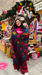 Hand-Embroidered “Ave” Rebozo— Hueyapan, Puebla