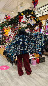 Hand-Embroidered “Ave” Rebozo— Hueyapan, Puebla