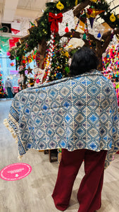 “Hueyapan" Hand-Embroidered Rebozo