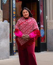 Load image into Gallery viewer, Hueyapan Hand-Embroidered Poncho-- Puebla, Mexico
