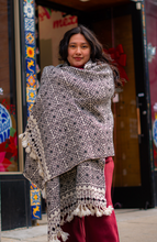 Load image into Gallery viewer, “Hueyapan&quot; Hand-Embroidered Rebozo
