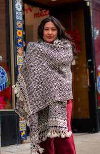 “Hueyapan" Hand-Embroidered Rebozo