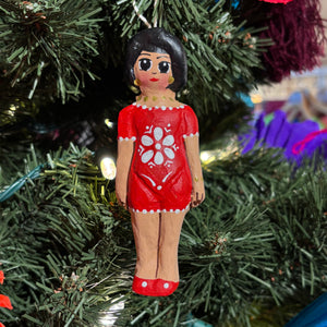 Paper Maché Doll Ornament