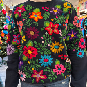 Handwoven flower Sweater- Chiapas, Mexico