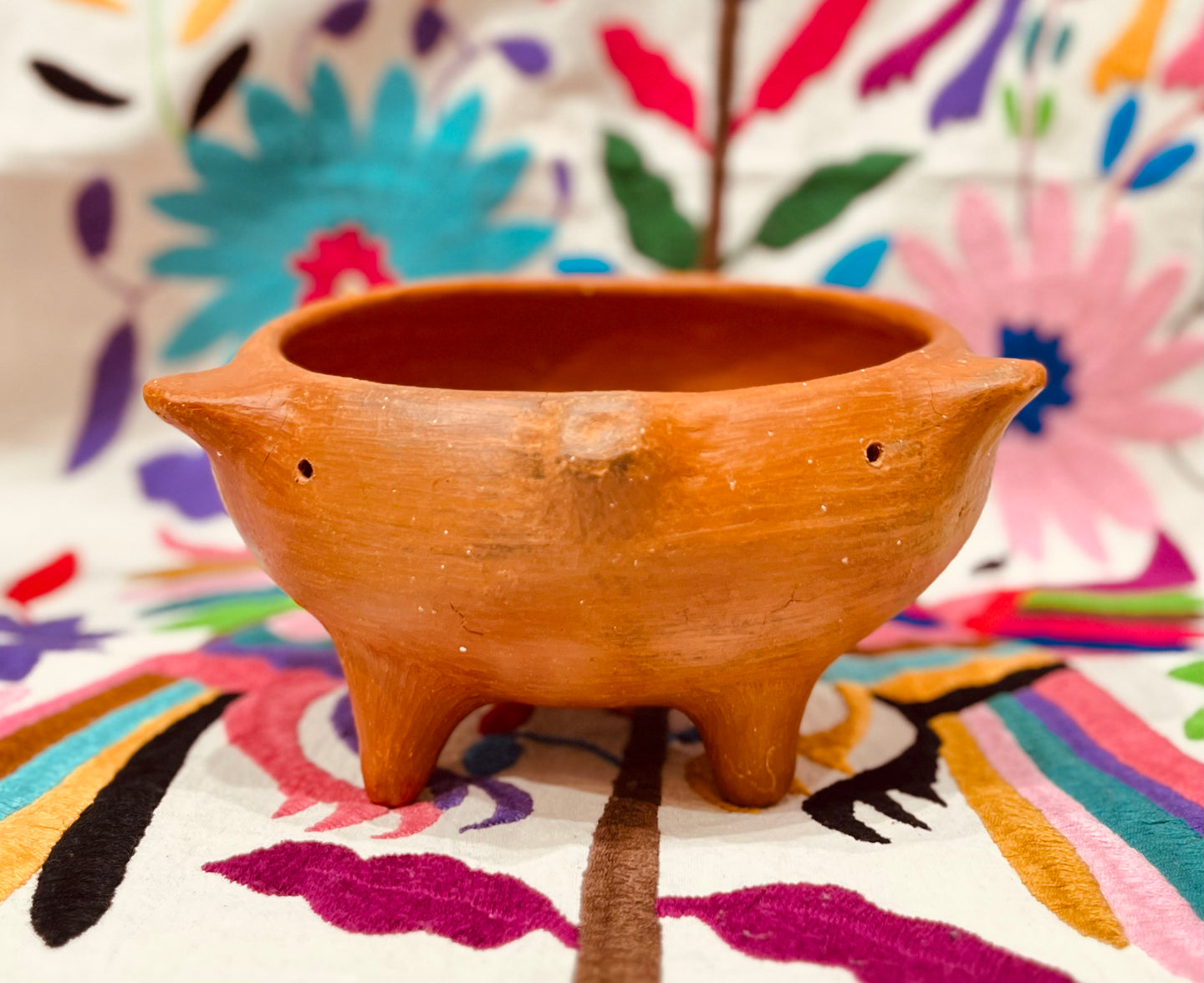 Red Clay Piggy Molcajete