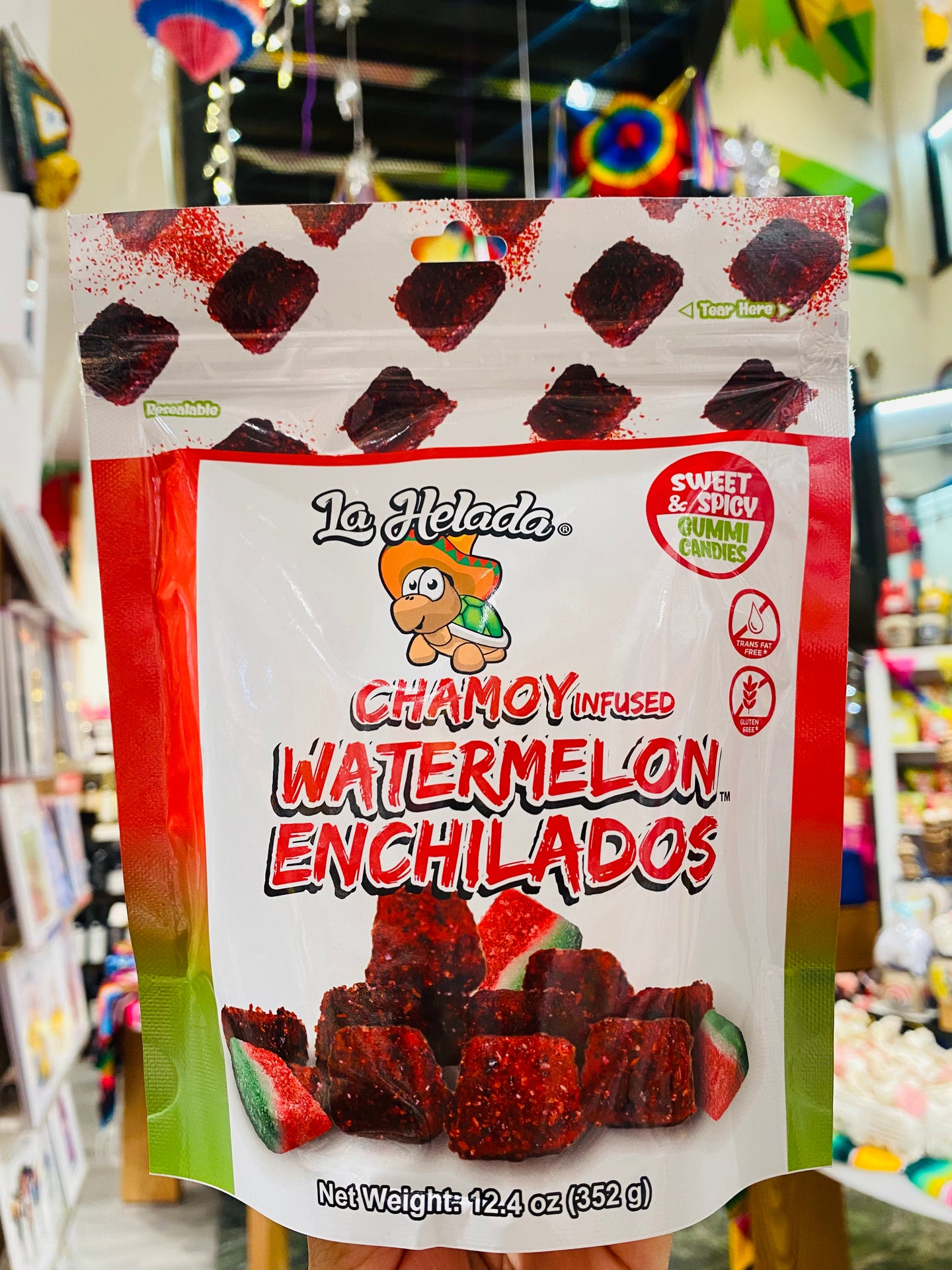 Chamoy Infused Waltermelon Enchilados