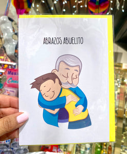 ''Abrazos Abuelito'' card