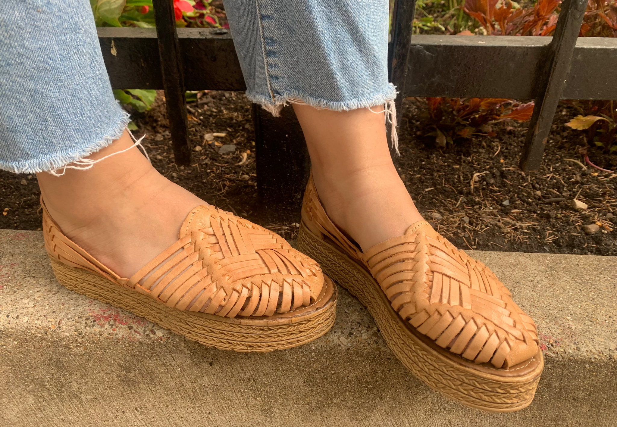 Huarache platform sandals hot sale