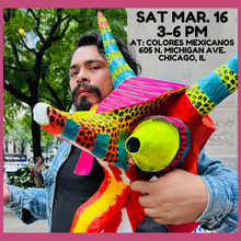 Load image into Gallery viewer, Piñata Navideña Master Class with Arturo from Netflix&#39;s &quot;Piñata Masters&quot; Saturday, December 14.
