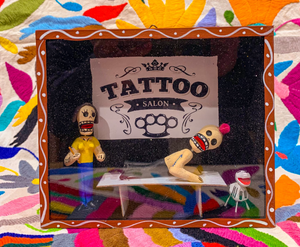 "Muertos" Day of the Dead Shadow Boxes (tattoos)