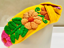 Load image into Gallery viewer, Embroidered Floral Headband -- Chiapas, Mexico
