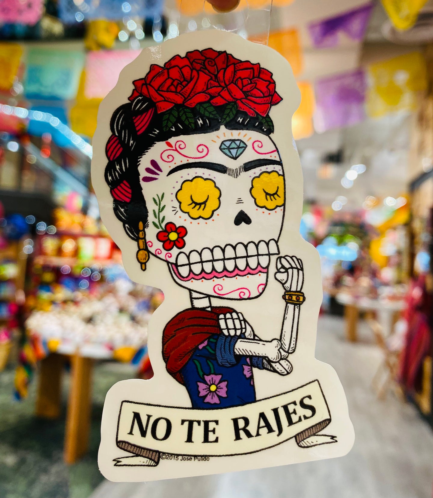No te Rajes Frida Skeleton Sticker