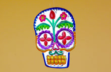 Load image into Gallery viewer, Painted Tin Skull Decorations
