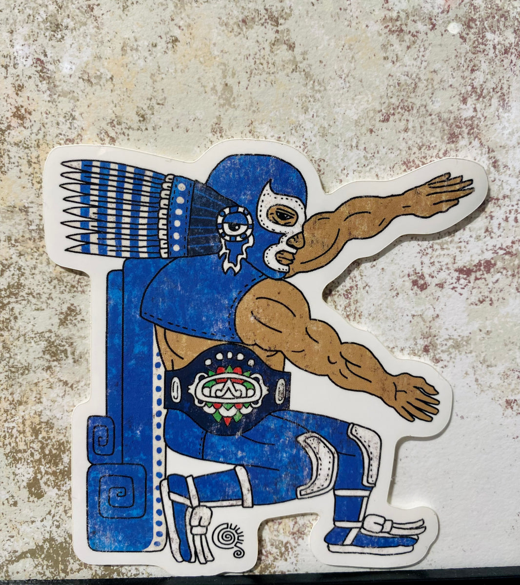 Blue Demon Sticker – Colores Mexicanos: Chicago's Mexican Gift Shop