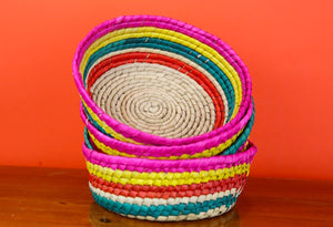 Handwoven Palm Tortilla Basket