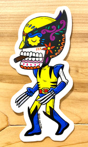 El Wolverine Skeleton Sticker