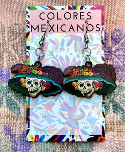 Mexican "Catrina" Skeleton Earrings