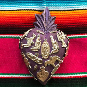 Mexican "Milagros" Heart Wall Hanging (5")