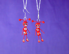 Load image into Gallery viewer, &quot;Catrina&quot; Mexican Clay Skeleton Earrings
