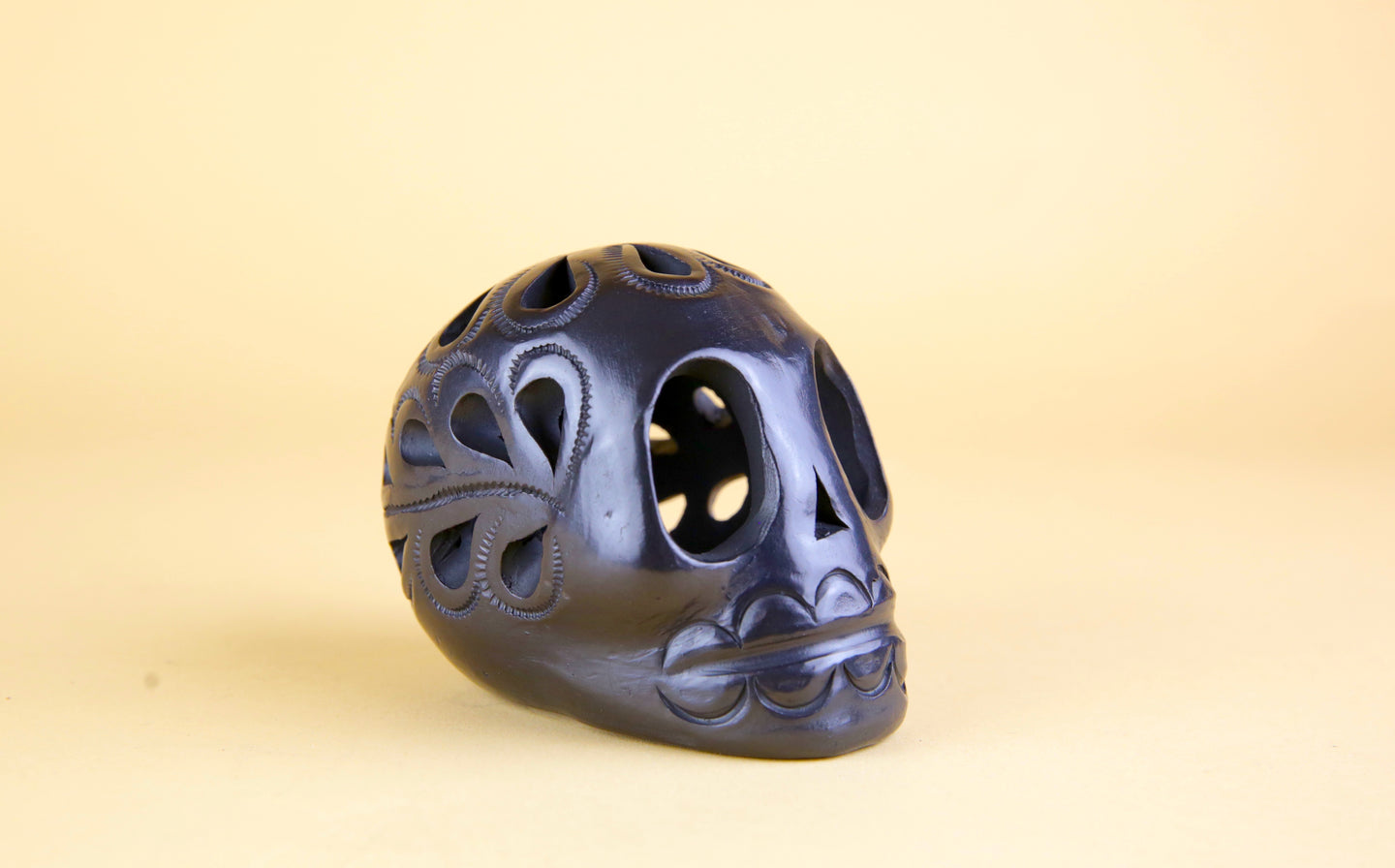 Oaxacan Black Clay Skulls