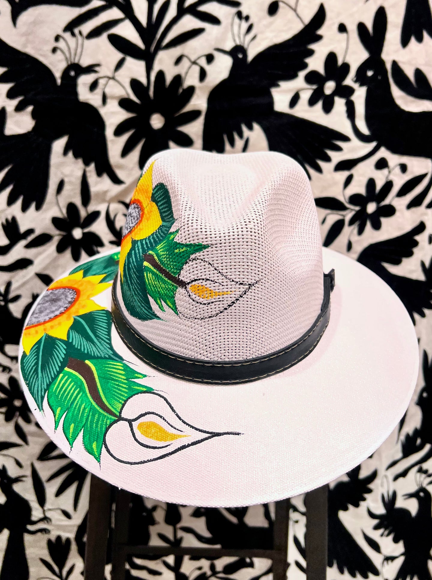 Mexican Hand Painted Sombrero— Calla Lillies