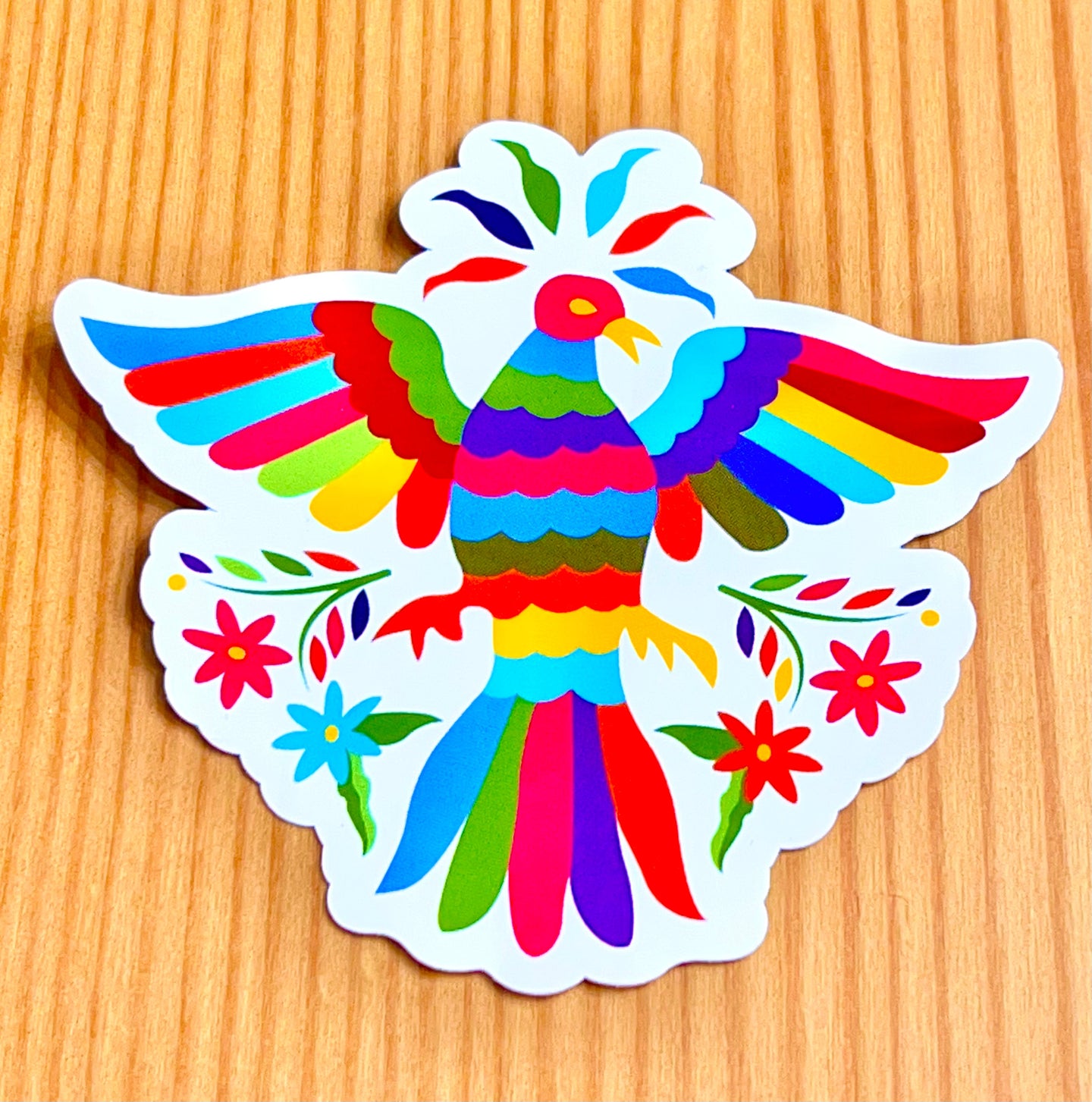 Otomí Mexican Embroidery Sticker - El Águila