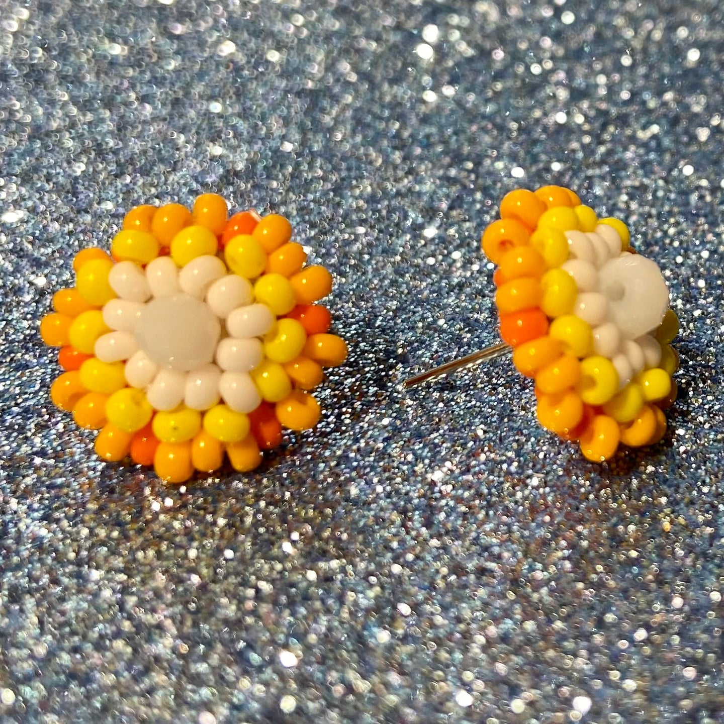 “Chaquira” Beaded Stud Earrings