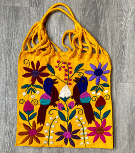 Embroidered Tropical Tote Bags