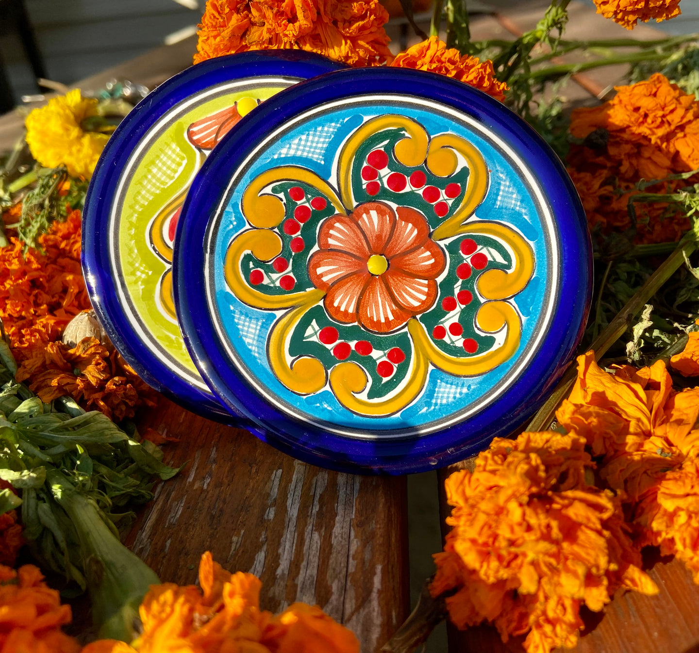 Colorful Mexican Talavera Mini-Plates