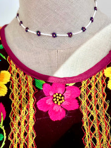 Handmade Mexican"Tehuana" Huipil — Red Velvet