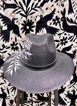 Load image into Gallery viewer, Mexican Hand Painted Sombrero — Black Blossoms
