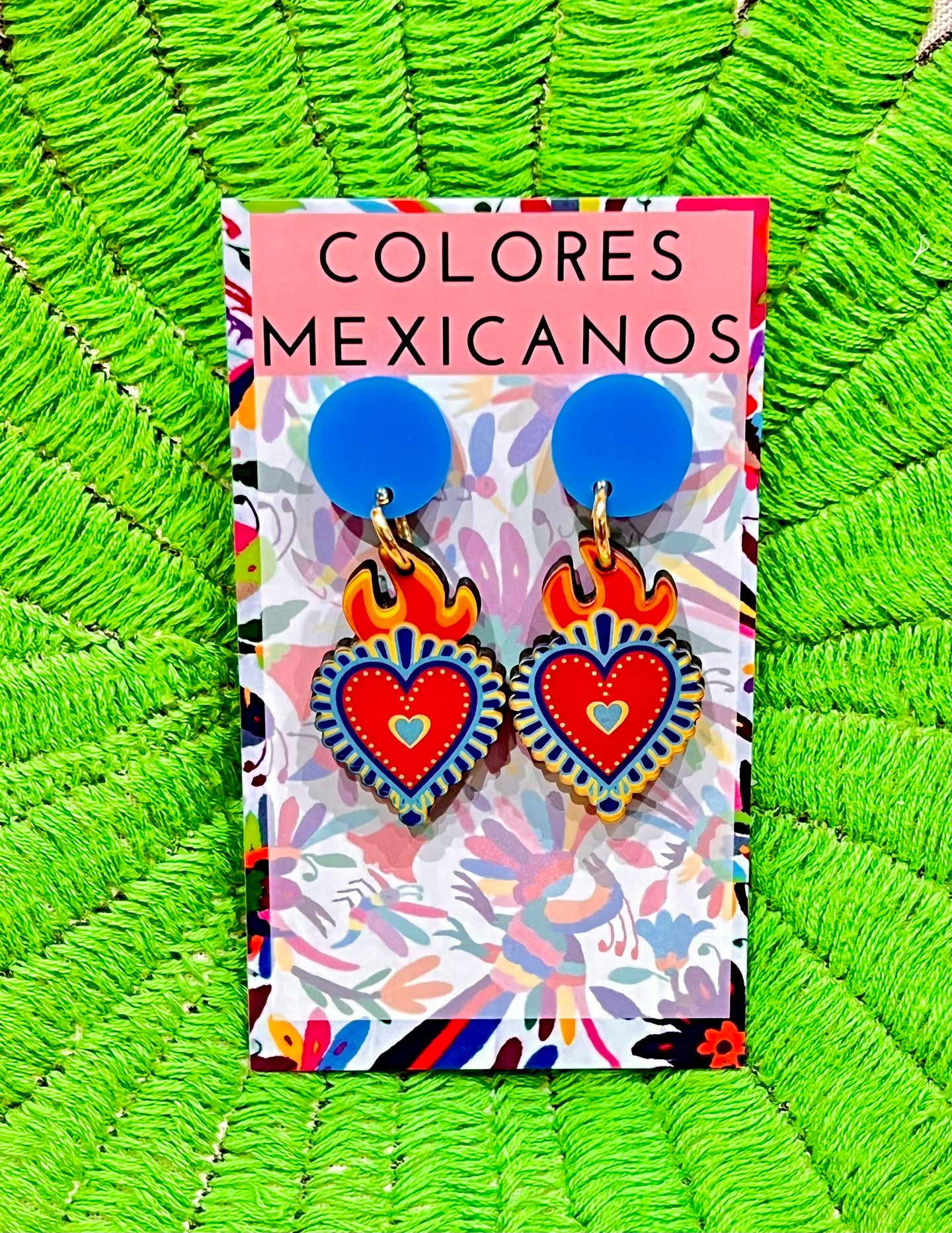 Mexican Sacred Heart Earrings