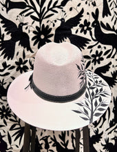 Load image into Gallery viewer, Mexican Hand Painted Sombrero — Black Blossoms
