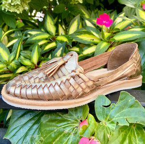 Women’s Mexican Huarache Sandals -- Gold