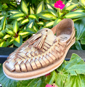 Women’s Mexican Huarache Sandals -- Gold